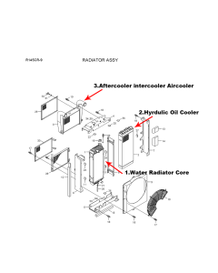 Noyau de radiateur de réservoir d'eau 11Q4-46210 11Q446210 pour pelle Hyundai R145CR-9