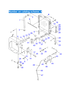 Noyau de radiateur de réservoir d'eau ASS'Y 3FE-04-41110 3FE0441110 pour Komatsu FD100-8 FD115-8 FD120-8 FD135-8 FD150E-8 FD160E-8