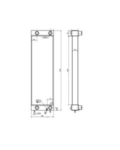 Noyau de radiateur de réservoir d'eau ASS'Y 4654973 pour pelle John Deere 650DLC