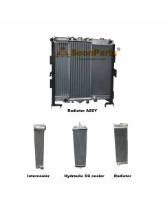 Conjunto de núcleo de radiador de tanque de agua 206-03-21111 2060321111 para excavadora Komatsu PC240-8K