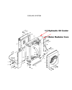 Nucleo radiatore serbatoio acqua E111-4123 E1114123 per escavatore Hyundai R200LC