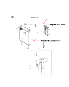 Nucleo radiatore serbatoio acqua XJAF-02755 XJAF02755 per escavatore Hyundai R16-9