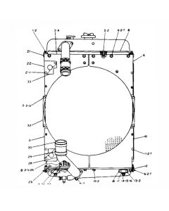 Water Radiator CA2P1670 2P-1670 2P1670 CA8P8187 8P-8187 8P8187 For Caterpillar Engine 3304 Caterpillar Track Loader 955K 955L