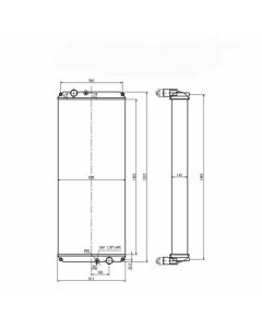 Radiatore serbatoio acqua 1P-6101 per trattore Caterpillar Cat 772 641B 650B 657B Caterpillar Track 773