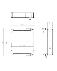 Wassertankkühler 30/925452 für JCB-Bagger .714 718 714 3185 3185ABS FASTRAC 3155 FASTRAC 3185 FASTRAC 3185ABS