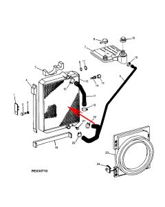 Water Tank Radiator RE165030 For John Deere Tractor 7200 7210