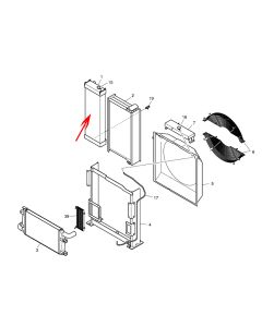 Water Tank Radiator Ass'y 440211-00236A 44021100236A 44021100236 440211-00236 For Doosan Excavator DX380LC