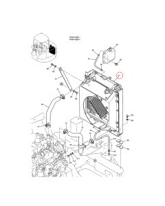Water Tank Radiator PH05P00014F1 PH05P00014F2 For Kobelco Excavator SK40SR SK45SR-2 SD40SR