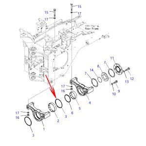 2Pcs Packing 425-46-32350 4254632350 For Komatsu Wheel Loader WA500-6