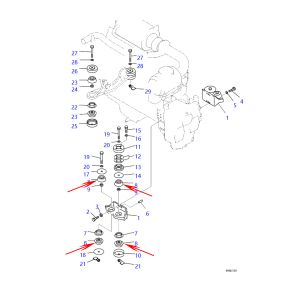 4Pcs Cushion 21N-01-11120 21N0111120 For Komatsu Excavators PC2000-8 PC1250LC-8 PC650LC-8E0 PC600-8E0 PC700LC-8E0 PC800-8E0 PC850-8E0 PC1000LC-1