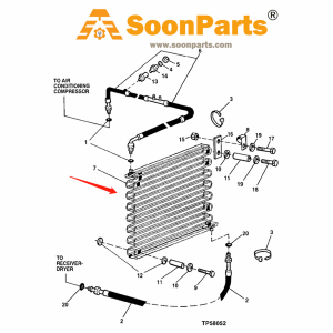 Buy A/C Condenser AT177664 for John Deere 310E 410E from WWW.SOONPARTS.COM online store