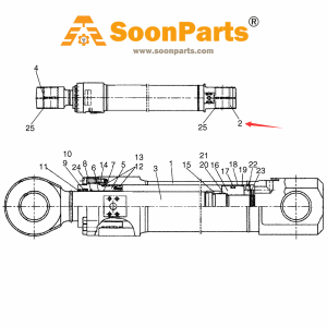 Buy Bucket Cylinder Assembly Bushing LS01V01022P1 for Kobelco Excavator SK485-8 SK485-9 SK485LC-9 from www.soonparts.com online store