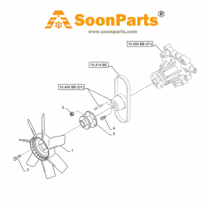 Buy Cooling Fan Blade VI8972876962 for Kobelco 75SR ACERA Isuzu Engine AP-4LE2XASS01 from soonparts