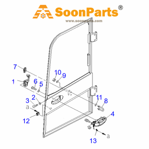 Buy Side Door Assy 201-54-80054 2015480054 for Komatsu Excavator PC70-8 PC60-8 from www.soonparts.com online store