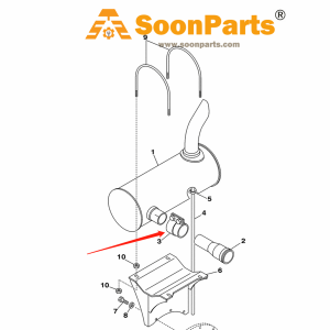 Buy Clamp Mounting Assy KRH1321 for Case Excavator CX210 CX210LR CX210N CX225SR CX240 CX240LR CX290 CX75C SR CX80C from WWW.SOONPARTS.COM online store