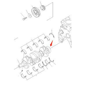 Crankshaft  6202-31-1100 6202311100 for Komatsu Engine 4D95