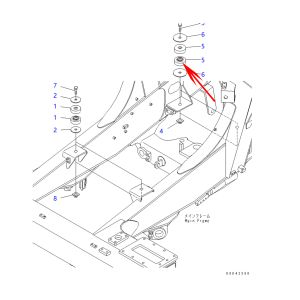 Cushion 566-01-6A170 566016A170 For Komatsu Dump Trucks HD325-7 HD405-7