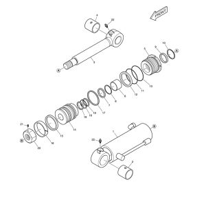 Dozer Cylinder Seal Kit 401107-01275, 40110701275 For Doosan Daewoo Excavator DX60-9C from www.soonparts.com