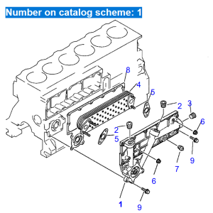 Couvercle de refroidisseur d&#39;huile moteur-6207-61-5210-6207615210-pour-pelle-komatsu-pc200-5-pc200-6l-pc220lc-5-pc220lc-6l-pc250lc-6l-moteur-6d95