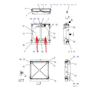 Engine Aftercooler 427-03-22820, 4270322820 For Komatsu Wheel Loaders WA800-3E0 WA900-3E0 from www.soonparts.com