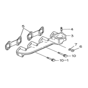 Buy Exhaust Manifold VI5141410360 for Kobelco Excavator SK100 SK100L SK100-3 Isuzu Engine 4BD1 from WWW.SOONPARTS.COM online store.