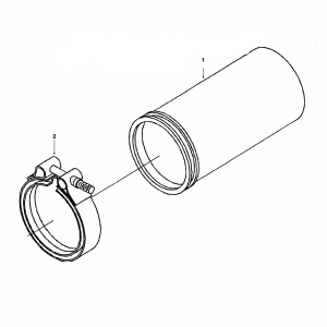 Buy Exhaust Connection Tube & Clamp SA3283054 + SA3905216  for Volvo Excavator EC240 EC290 from WWW.SOONPARTS.COM online store