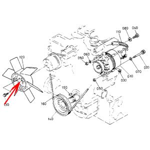 Fan Blade 17345-74110, 1734574110 For Kubota Wheel Loader R400(B) Kubota Generator GV3100-B-50-AUS from www.soonparts.com