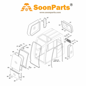 Buy Front Upper Glass 71N6-02700 for Hyundai Excavator R110-7 R140LC-7 R160LC-7 R180LC-7 R210LC-7 R250LC-7 R290LC-7 form www.soonparts.com online store