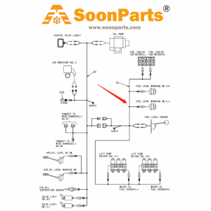 Fuel Sensor Wiring Harness 3113484 for Hitachi Excavator EX5500-6 EX5600-6BH EX5600-6LD