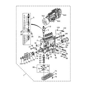 Fuel Injection Pump 72218758 87424735 for Case Excavator CX460 With Pin DAC0746111
