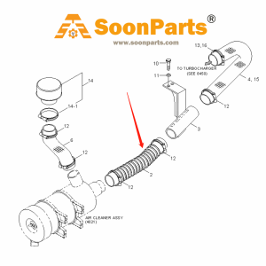 Buy Hose 11EM-22011 for Hyundai Excavator 33HDLL R210LC-3 R210LC-3_LL from soonparts online store