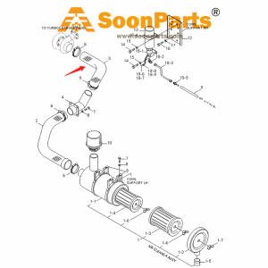 Buy Hose 11ER-22330 for Hyundai Excavator R200W-3 from soonparts online store