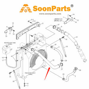Buy Hose 11Q6-46310 for Hyundai Excavator R220LC-9S from soonparts online store