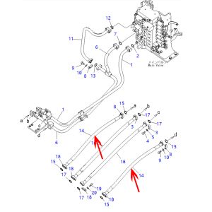 Hose 207-62-52621, 2076252621 For Komatsu Excavator PC350-8 PC300-8 PC360LC-10 PC300LC-8M0 PC360-7 PC300-7 PC300-7E0 PC300LC-8 PC350-7E0 PC340NLC-7K from www.soonparts.com