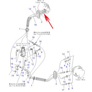 Hose Ass'y 208-62-63410, 2086263410 For Komatsu Excavator PC300HD-7E0 PC300HD-8 PC350HD-8 PC390LC-10 PC400LC-8 PC450LC-8R from www.soonparts.com