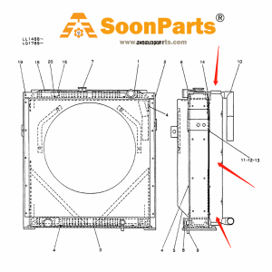 Buy Hydraulic Oil Cooler 2452U390S13 for Kobelco Excavator K909LC-2 MD240BLC from soonparts online store