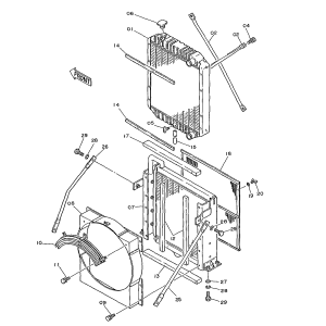 Hydraulikölkühler 4242633 für Hitachi-Bagger EX120