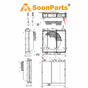 Buy Hydraulic Oil Cooler YM05P00019S006 for New Holland Excavator E175B from soonparts online store