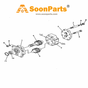 Hydraulic Pump 07442-72202 0744272202 for Komatsu Bulldozer D455A-1