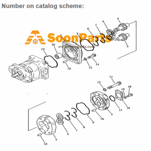 Pompe hydraulique 705-13-31730 pour bulldozer Komatsu D85A-21 D85A-21A D85E-21 D85P-21A