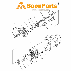Buy Hydraulic Pump 705-56-24120 7055624120 for Komatsu Roller JV80DW-1 from WWW.SOONPARTS.COM online store