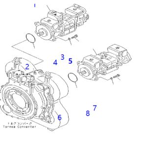 Hydraulic Pump Ass'y 708-4L-00910 7084L00910 708-45-10204 7084510204 For Komatsu Wheel Loaders WA700-3 WA800-3 WA800L-3