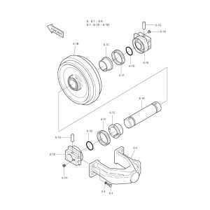 Idler Ass'y 2270-1108A, 22701108A For Doosan Solar 220LC-III 220LC-V 220L 220N-V 225LC-V from www.soonparts.com