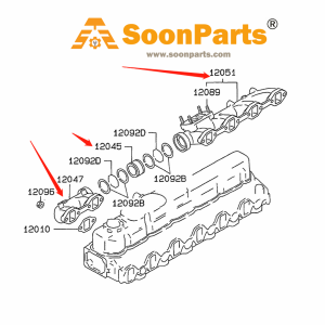Buy Inlet Manifold Set VAME219038 + VAME088864 for Kobelco Excavator SK250LC from WWW.SOONPARTS.COM online store