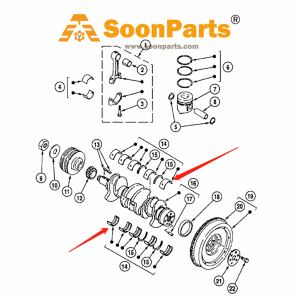Buy Main Bearing 289726A1 for Case Excavator CX130 CX135SR CX160 CX180 9013 from WWW.SOONPARTS.COM online store.