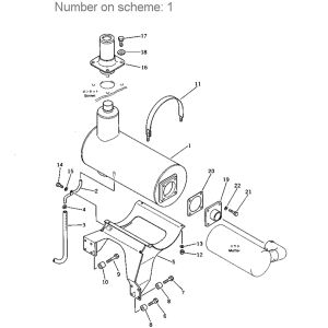 Silenziatore marmitta 6135-11-5580 6135115580 per escavatore Komatsu PC100-1 PC100-2 Motore S4D105