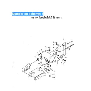 Silenciador 6143-11-5511 6143115511 para excavadora Komatsu PC40-2 PC40-1 PC40-3 motor 3D94