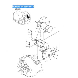 Schalldämpfer YB12P00002P1 für Kobelco Bagger SK200SR SK200SRLC