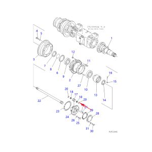 12Pcs Spacer 3ED-21-13210 3ED2113210 For Komatsu FD50-8 FD60-8 FD50E-7 FD60E-7 FD70-8 FD70E-7 FG50-7 FG60-7 FG70-7