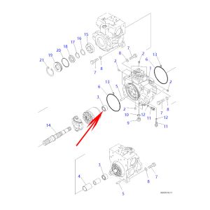 Bearing 708-2M-12250 7082M12250 For Komatsu Bulldozers D39EX-22 D39PX-22 D31EX-22 D31PX-22 D37PX-23 D37EX-23